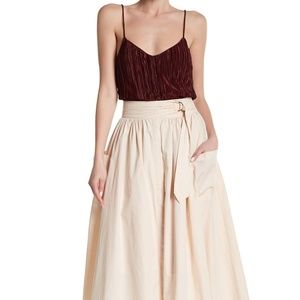 Free People Dream Of Me Midi Skirt in Ivory